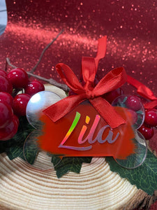 Palla di Natale a Forma d'Osso Personalizzata con Scritta