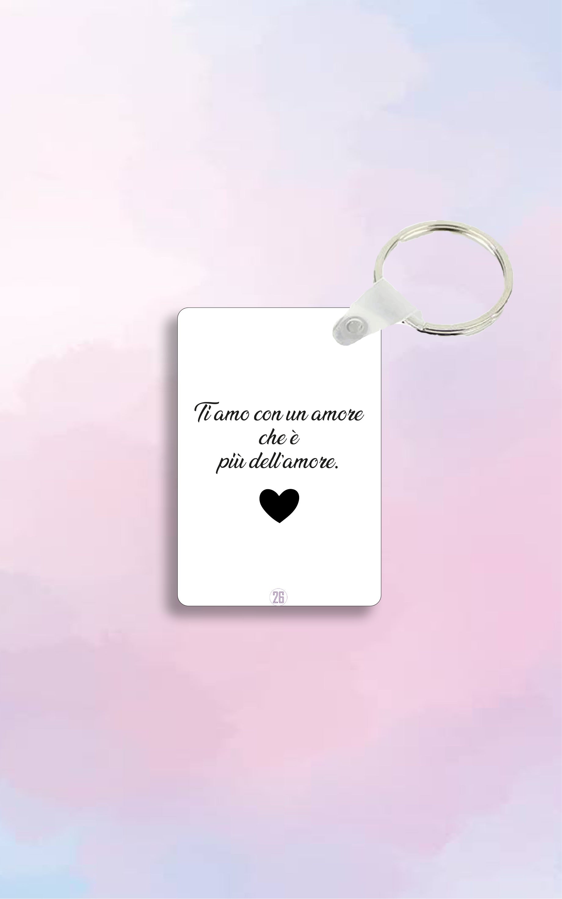 Portachiavi con Foto e Frase